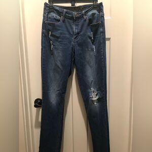 HYDRAULIC “WES” High Rise Slim Straight Denim Distressed Jeans Size 11 GUC